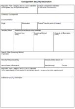 Air Consignment Security Declaration